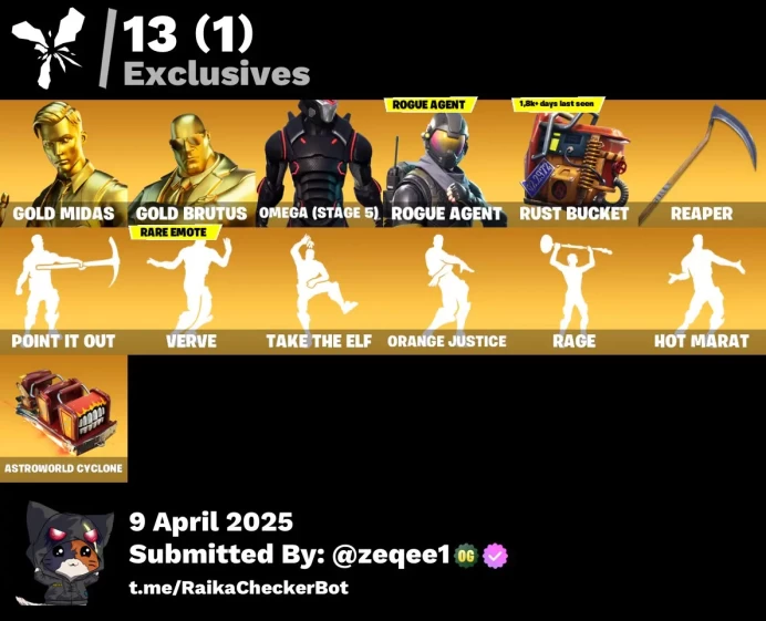 [PC/PSN/XBOX] 96 skins | Gold Midas | Gold Brutus | Omega (stage 5) | Rogue Agent | The Prisoner |  Lynx | Carbide | Valor | Fade | 400 VB
