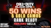  50 Wins + 5 GOLD Camo  | Ranked Ready  LVL 30+ 17 Operators  | some Camos    Compatible with Steam, PSN, Xbox, Battle.net