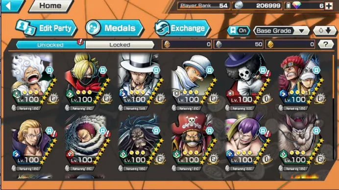 BR467-IOS+Android-Hyber 43+5 Ex Meta(Kuzan+Lucci+Gear 5+Roger+Kid Law)+Good Medal+SUP 162%+Jabra+Kaku+Young Ray+Cracker+Brook+Yonji+Niji+Chiji