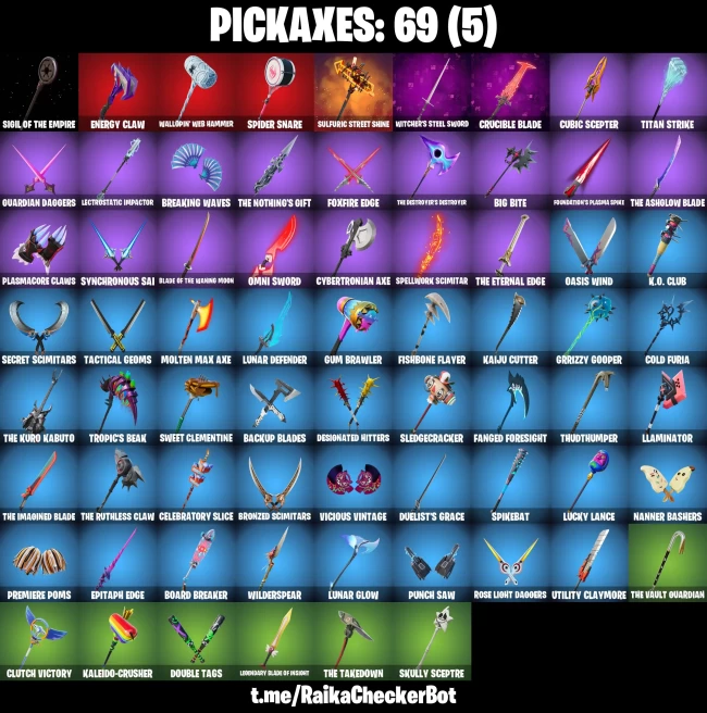 58 skins | Paradigm (Reality-659) | Mizuki | Twyn | The Foundation | The Origin | The Imagined | Nezumi | Ronin | Renzo the Destroyer |