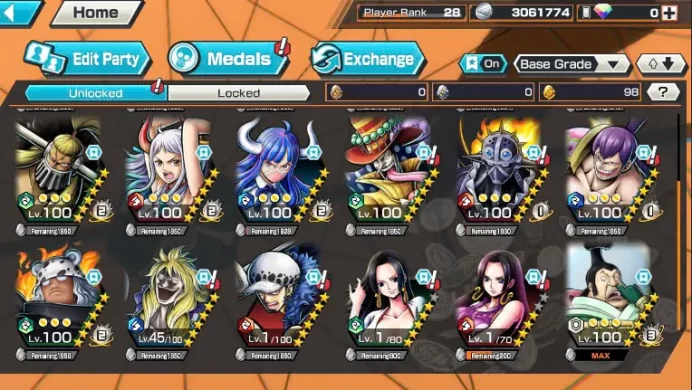 BR474-5 Ex Max(Shank v4+Roger v2+Kaido+Yamato+Big Mom)+Good Medal+Support 149%+S-Bear Max+King Max+Ulti Max+Law oni Max+Craker Max+D.Garp Max