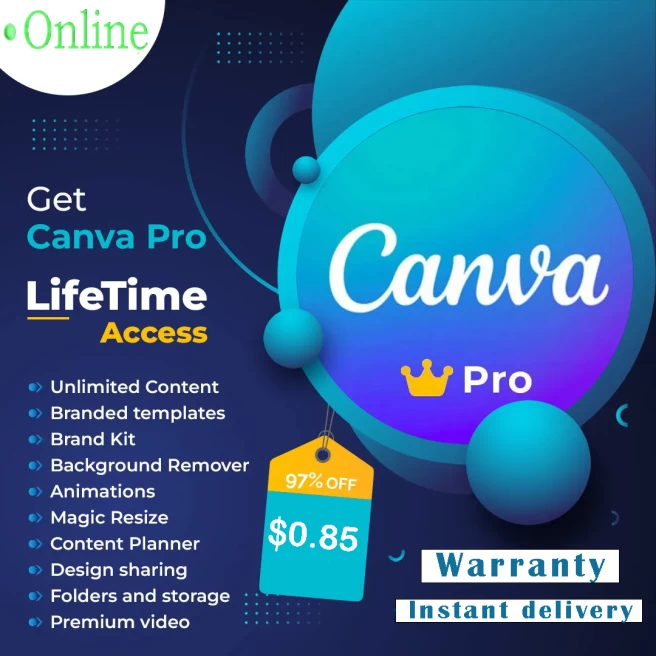 Canva pro Life time Subscription ( student ) ( 2 - 3 years waranty ) access on your email - Fast Delivery