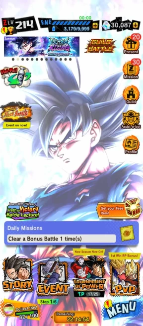 ANDROID ONLY-30K Chrono Crytals-UL Goku Ui 8 Stars+13 Legends Limited+ Equip S -BANDAI (679)