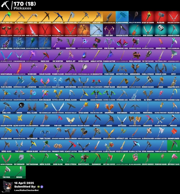 [PC/NINTENDO] 173 Skins / 50 Max Styles / Rue / Leviathan Axe / Merry Mint Axe / Glow / Neo Versa RLK310 
