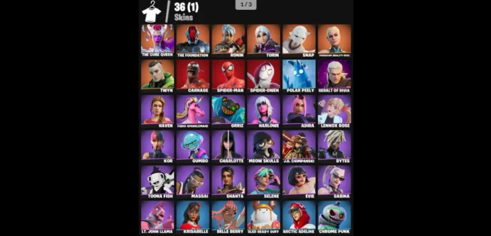 【36 SKINS】 (PC/XBOX) SPIDER-MAN GERALT OF RIVIA  THE CUBE QUEEN  THE FOUNDATION  RONIN  TORIN  SNAP