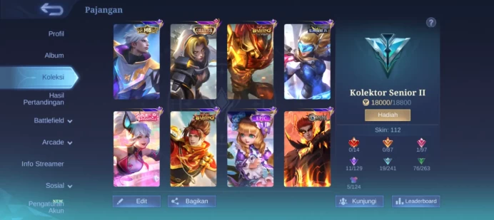 #ML.1018 Instant Delivery lvl 59 Hero 96  skin 122 android+ios+PC guaranteed+reliable+friendly price