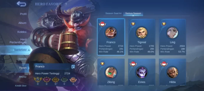 #ML.1019 Instant Delivery lvl 68 Hero 100 skin 159 android+ios+PC guaranteed+reliable+friendly price
