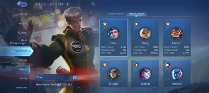#ML.1023 Instant Delivery lvl 55 Hero 86 skin 126 android+ios+PC guaranteed+reliable+friendly price