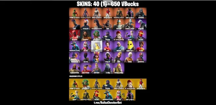 [PC/PSN/XBOX] 40 skins | Eternal Knight  Hybrid (Stage 4) Lynx (Stage 3 - No Ponytail)  Zenith (Stage 4)  Rox (Stage 5) | 650 VB
