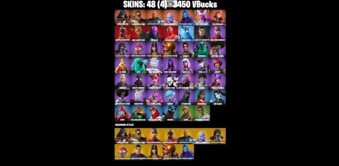 [PC/PSN/XBOX] 48 skins | Rick Sanchez Spider-Man  Ronin (Cape)  Sandstone Joey  The Foundation (Helmet Off)  Head (Droopy) | 3450 V-Bucks