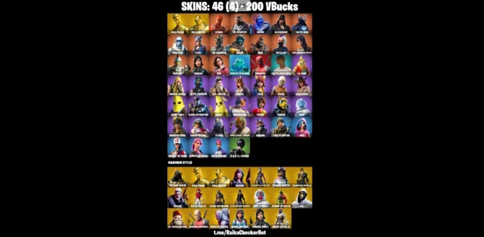 [PC/PSN/XBOX] 46 skins | Gold Midas  Gold Brutus  The Ice King  Hybrid  The Scientist  Blackheart  Frostbite  Lynx  The Prisoner | 200 VB