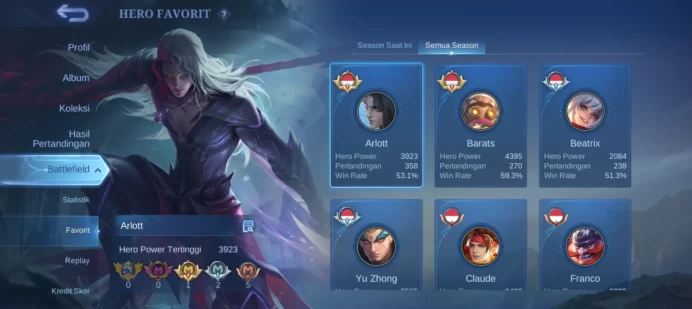 #ML.1028 Instant Delivery lvl 64 Hero 98 skin 136 android+ios+PC guaranteed+reliable+friendly price