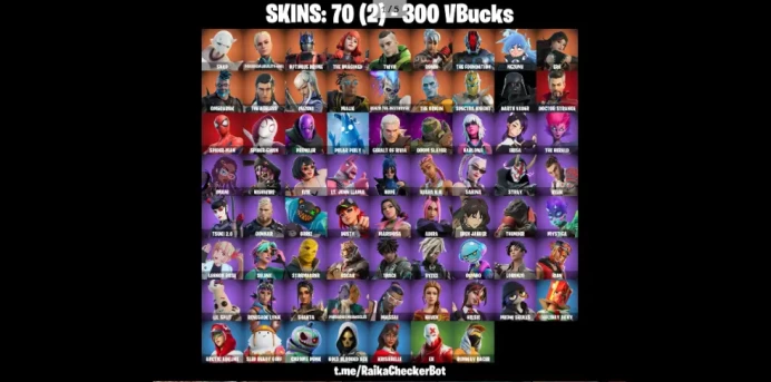 70 SKINS | SPIDER-GWEN | SPIDER-MAN | DARTH VADER | EVIE | SABINA | STRAY | HELSIE | MEOW SKULLS | ADIRA | THE HERALD | [LINK TO ALL PLATFORMS]