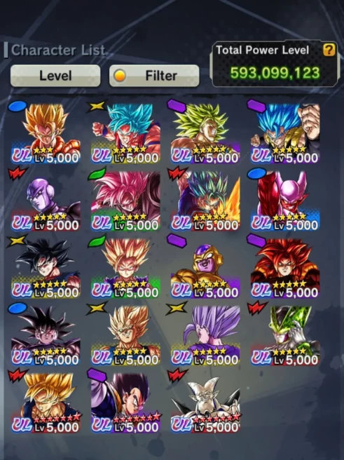 BR370-Android Only-Vip Rare Account-19 ULTRA+19.000 Chrono Crytal+593 Millions Power+Good Team Ready PVP+38 Legends+Good Zenkai+Vip Equipment
