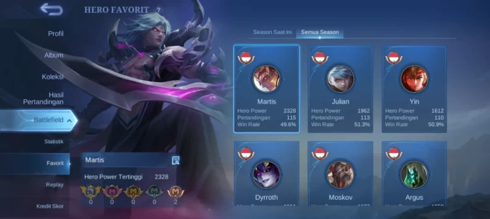 #ML.1034 Instant Delivery lvl 40 Hero 64 skin 74 android+ios+PC guaranteed+reliable+friendly price