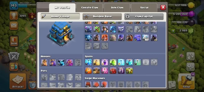 Th 12 / LeveL 143 / Gems 2989 / Heroes (62 58 33 34) / CN free / code 379