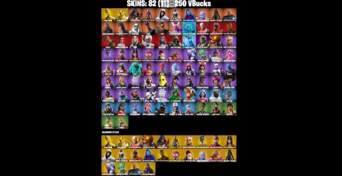 [PC/PSN/XBOX] 82 skins | Rick Sanchez  Master Chief  Gold Midas  Gold Brutus  Ronin (Cape) Lynx (Stage 3 - No Ponytail)  Xev | 250 VB