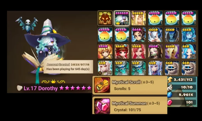 LIGHT MAGE Dorothy + Ganymede + 11 lvl