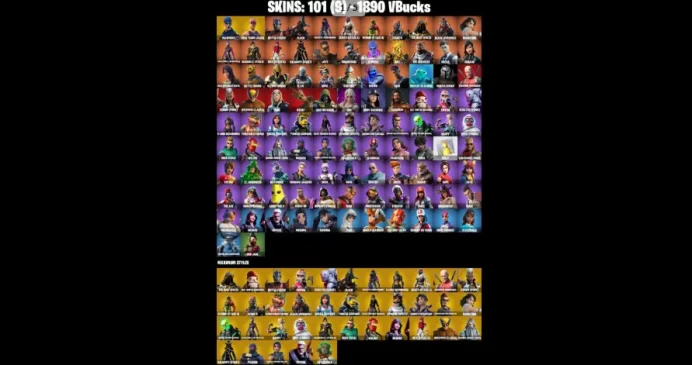 101 Skins PC/PSN/XBOX OG STW  Black  Catalyst (Overcharged)  Zenith (Stage 4)  Hybrid (Stage 4)  Stage 4  Ice King (Gold) 