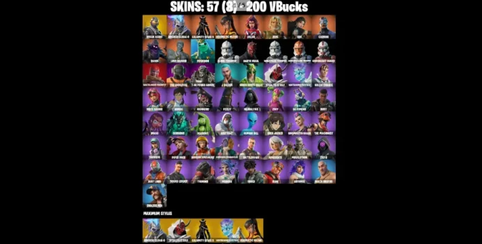 57 Skins PC/PSN/XBOX Take The L  Rogue Agent  Rococo Cloak-o  Calamity Stage 5  Magmatic Mizuki  Valor  Zeus  Era  Carbide  Raven