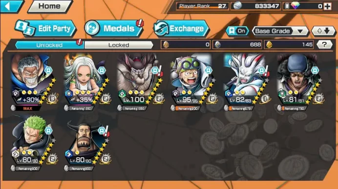 BR479-IOS+Android-Garp Full Boost+4 Ex(Kuzan+Snake+Yamato)+Good Medal+Support 149%+Rayleigh Max+Jabra Max+Young Ray Max+Katakuri Max+Koby+S-Bear