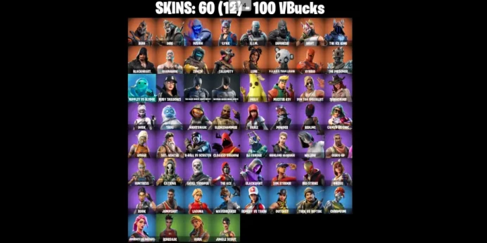 60 Skins PC/PSN/XBOX Ragnarok Zenith Ruin Calamity  Dire  Fusion  Lynx  A.I.M.  Enforcer  Drift  The Ice King  Blackheart