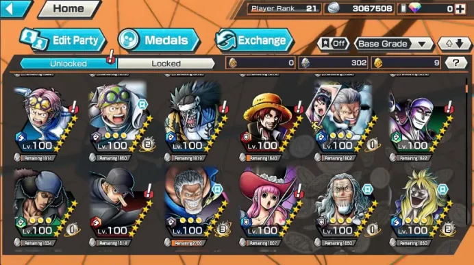 BR485-IOS+Android-Garp Boost 3+Roger Max+Good Medal+Support 147%+Egghead Luffy Max+Koby Max+Rayleigh v3 Max+Oden v2+S-Bear+Dorry+Robin+Kaku