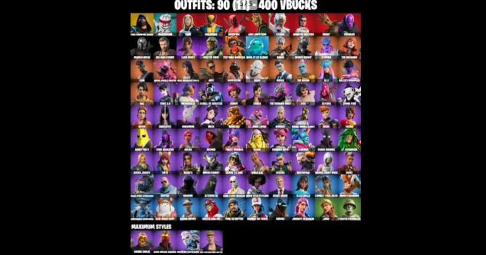 90 SKINS  GET GRIDDY  TRACY TROUBLE  SUMMER SKYE  LARA CROFT  MANDALORIAN  OBI-WAN KENOBI  PLASTIC PATROLLER  WINDMILL FLOSS  MAYA