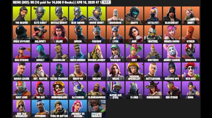 [PC/PSN] | 55 skins | Take The L |Royale Knight |The Reaper |Elite Agent |Blue Squire |Omega |Rogue Agent |Ragnarok | Zenith | Catalyst | S4G