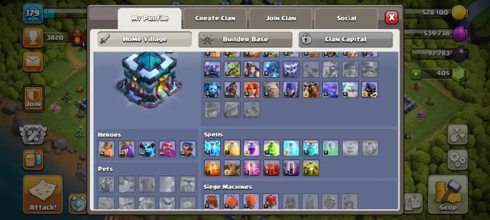 Th 13 / LeveL 179 / Gems 405 / Heroes (55 64 48 48 18) / CN 1000 / code 382