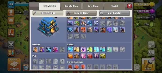 Th 12 / LeveL 147 / Gems 704 / Heroes (50 52 30 24) / CN 500 / code 390