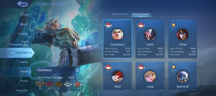 #ML.1046 Instant Delivery lvl 64 Hero 93 skin 104 android+ios+PC guaranteed+reliable+friendly price
