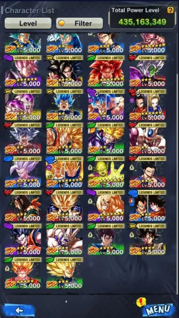 D363-IOS+Android-UL Beast Gohan+435 Millions Power+34 Legends+Good Equi+Nice Team-SS3 Vegeta+SS2 Goku+Vegito+Goku Black+SS3 Goku&Vegeta Zenkai