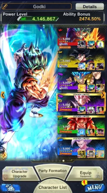 D365-IOS+Android-5 UL(Goku Ui+Vegito+Gogeta)-Good Team-40 Legends-Vip Equipment+2 Fusion-Ultimate Gohan+Goku&Freiza+Androi #17+Rose Zenkai