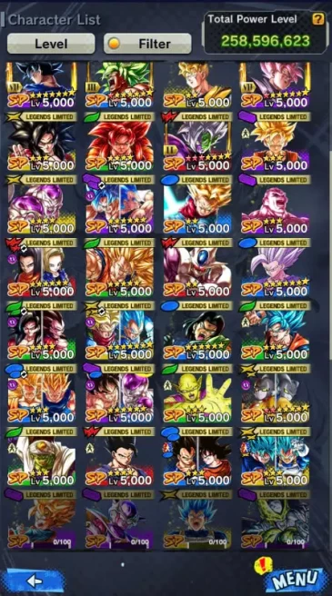 D365-IOS+Android-5 UL(Goku Ui+Vegito+Gogeta)-Good Team-40 Legends-Vip Equipment+2 Fusion-Ultimate Gohan+Goku&Freiza+Androi #17+Rose Zenkai