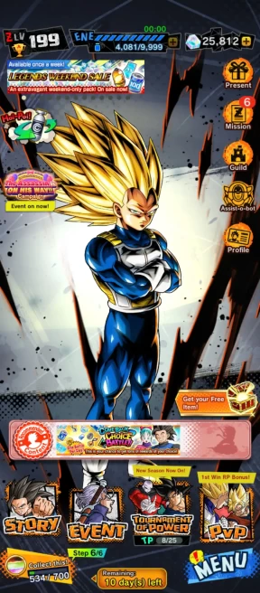 D366-Android Only-25.000 Chrono  Crytal+19 Legends+Good Equipment+SS4 Goku+SS3 Vegeta+Super 17+SS3 Goku and Vegeta+Goku Zenkai