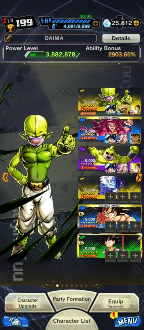 D366-Android Only-25.000 Chrono  Crytal+19 Legends+Good Equipment+SS4 Goku+SS3 Vegeta+Super 17+SS3 Goku and Vegeta+Goku Zenkai