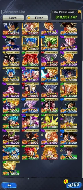 D368-IOS+Android-8 UL(Goku Uis+Hit+Rose+Gogeta+Vegito+Super Gogeta)+49 Legends+Vip Equipment+Good Zenkai+Nice Team+ SS3 Vegeta+Vegtio+Gotenks