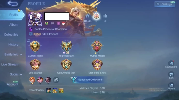 Hero 40|Skin56 | Luckybox (Funny,Kagura,Franco), Benedetta Convenant, Ling Dragontamer  & ETC|Take Email| Check SS (MLBB942)