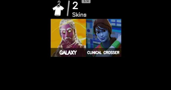 [PC/PSN/XBOX] | 2 skins | Galaxy | Clinical Crosser | Stellar Axe | Secret Scimitars | Premiere Poms | Nanner Bashers | Default Pickaxe | S4G