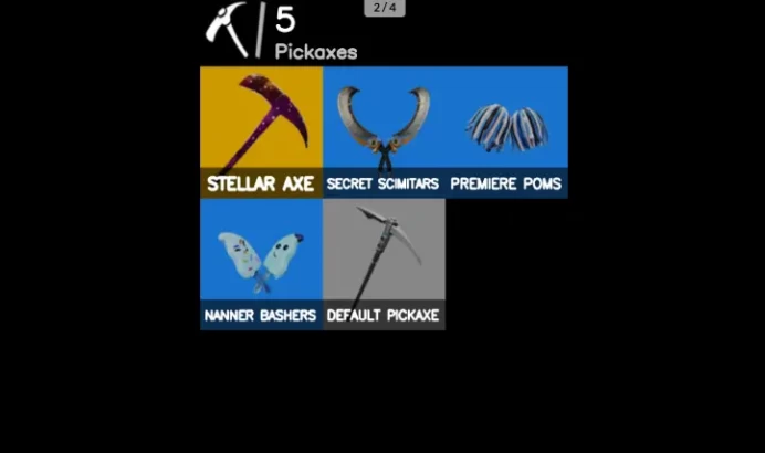[PC/PSN/XBOX] | 2 skins | Galaxy | Clinical Crosser | Stellar Axe | Secret Scimitars | Premiere Poms | Nanner Bashers | Default Pickaxe | S4G