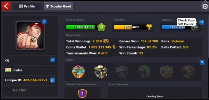 1 billion coins + Berlin Ring + Miami Black Ring - Facebook Login (cheapest)