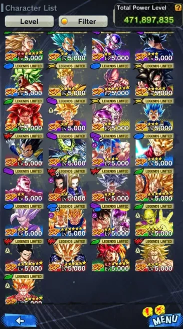 D385-IOS+Android-UL(Cell+Beast Gohan)+471 Millions Power+33 Legends+Vip Equipment+Good Team+SS2 Goku Red Star+God Goku Red Star+Good Sparking