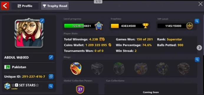 1B Coin + 200M Bonus 100+ Cash  12 Legendary Opens  1 Event Cue Maxed  VIP Gold  Facebook Link Possible