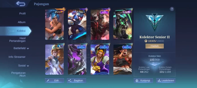 #ML.1053 Instant Delivery lvl 64 Hero 102 skin 105 android+ios+PC guaranteed+reliable+friendly price