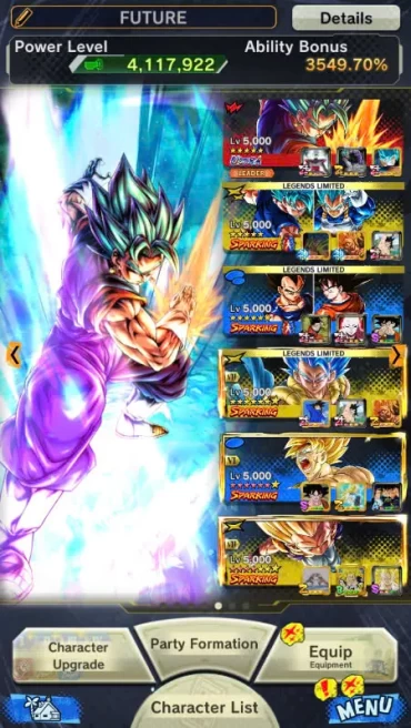 D393-IOS+Android-8 UL(Beast Gohan+Rose+Gogeta+Vegito+Super Gogeta+Hit)+48 Legends+Nice Equipment+Good Zenkai+Good Team Ready PVP+Red Zamasu