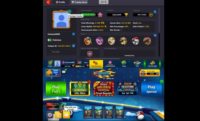 1 Billion Coin 3x Cue Maxed 1- 100 level