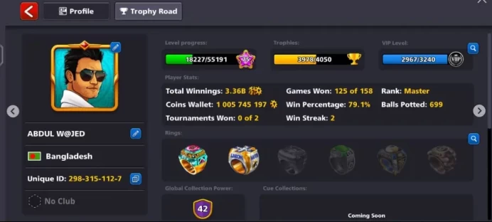1 Billion Coin 1x Cue Max 10+ Legendary Cues 1- 100 level