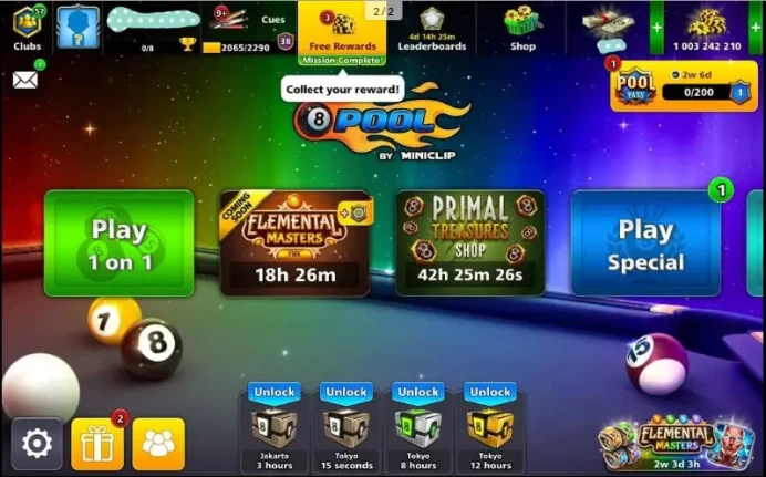 1 Billion Coin 70 Legendary Boxes10+ Legendary Cues will Open 1- 100 level