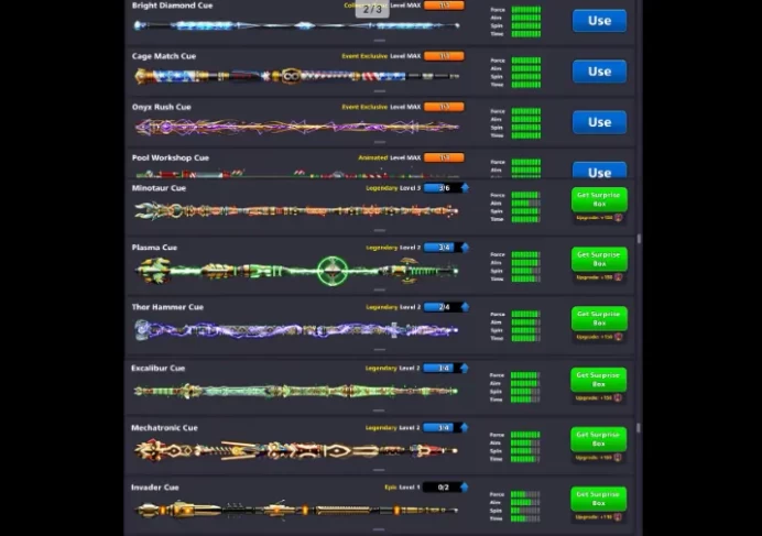 1BILLION+COINS 20/20 LEGENDARY CUES 239 LEVEL  VIP EMERALD  61 CCP 4 EVENT CUES MAX  ICLOUD/APPLE ID LINK POSSIBLE MINICLIP LOGIN